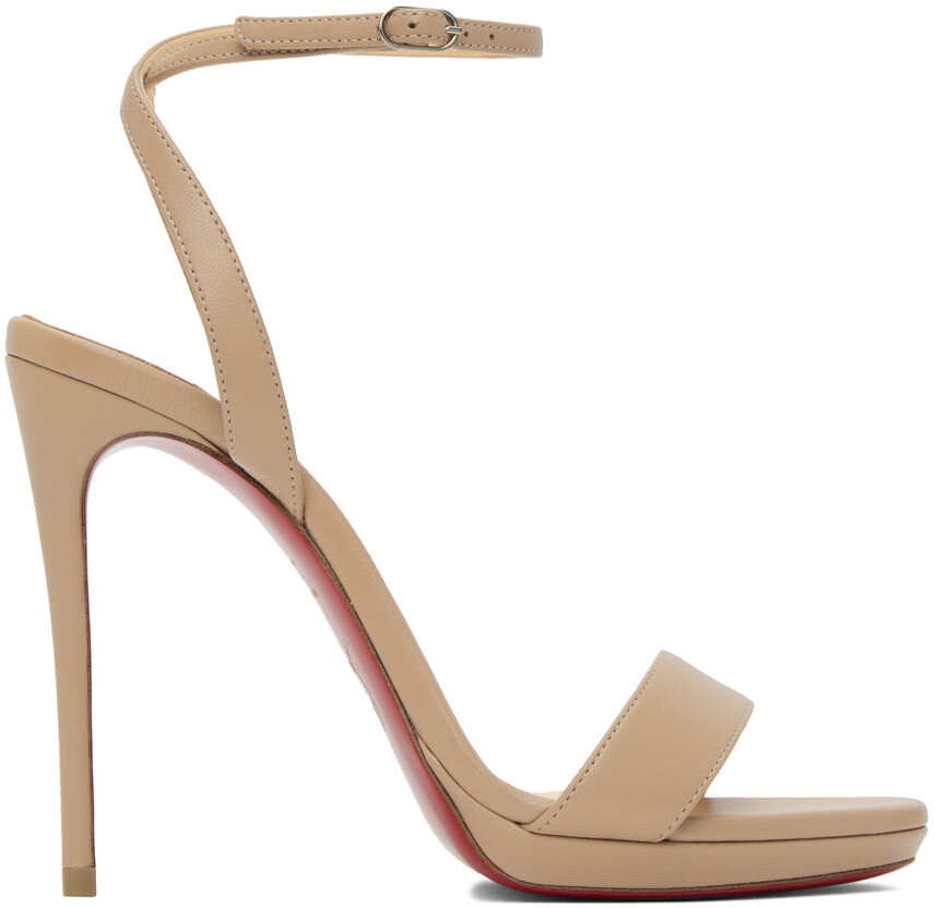 

Бежевые босоножки на каблуке Loubi Queen 120 Christian Louboutin