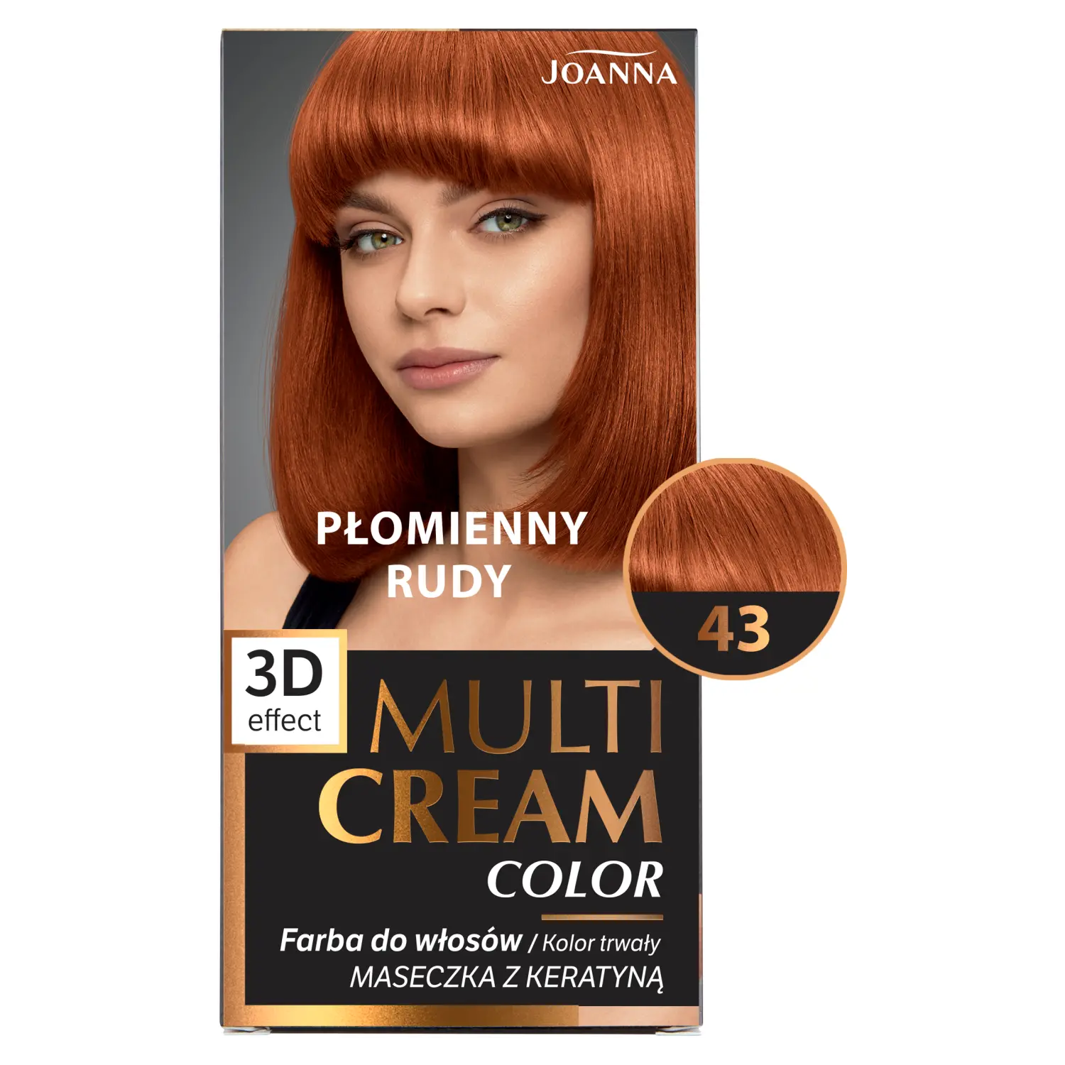 

Joanna Multi Cream Color краска для волос 43 огненно-красный, 1 упаковка