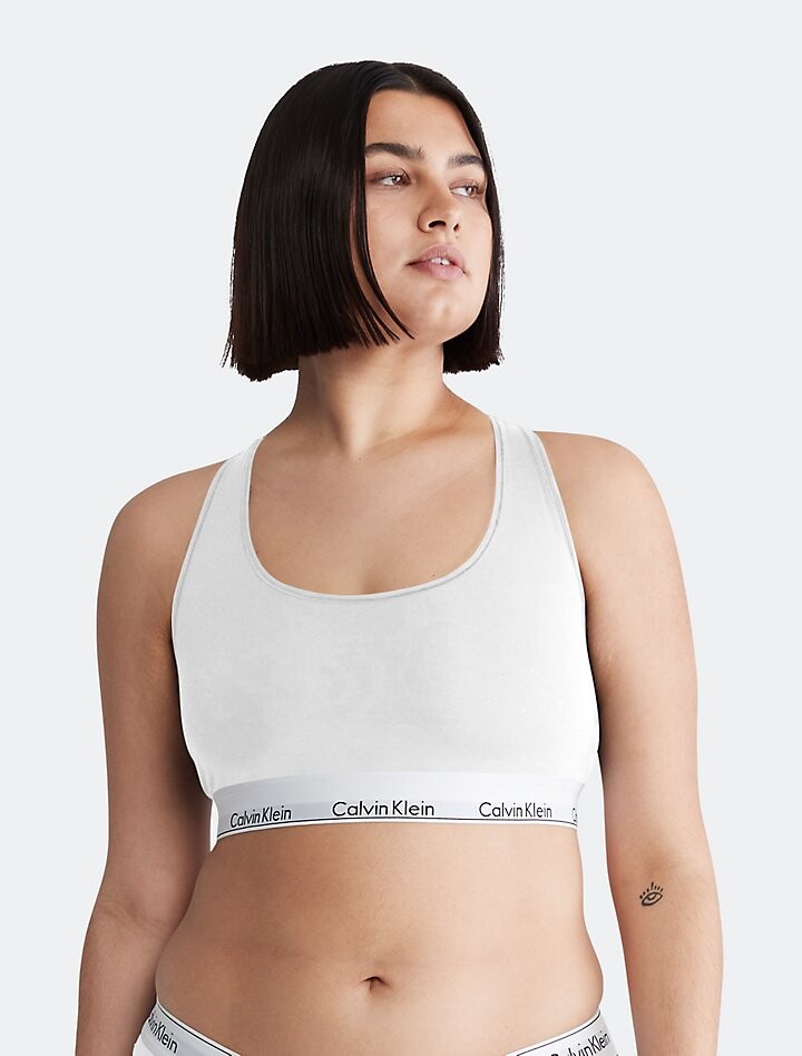 

Бралетт без подкладки Modern Cotton Plus без подкладки Calvin Klein, белый