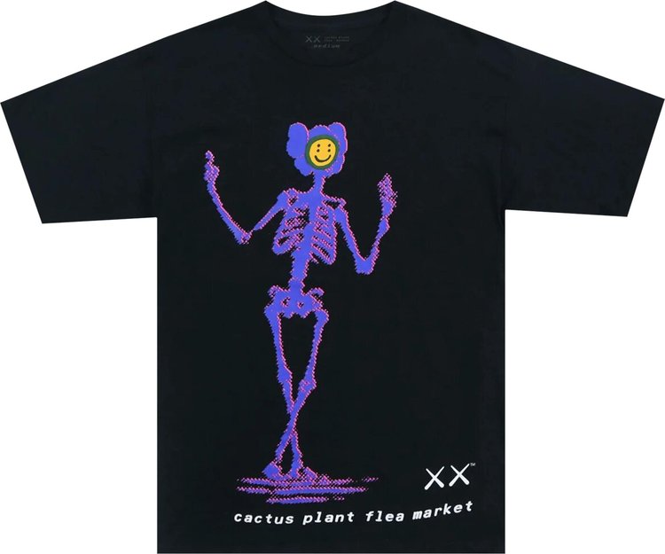 Рубашка Cactus Plant Flea Market x KAWS Shirt 'Black', черный