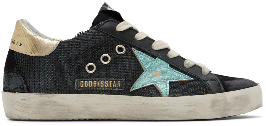 

Черные низкие кеды Super-Star Golden Goose