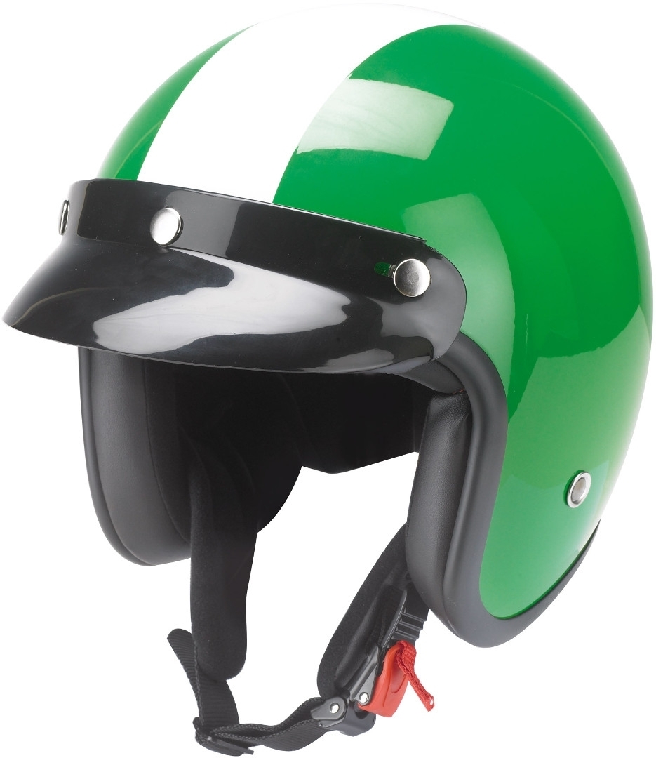 Шлем мотоциклетный Redbike RB-753 Oldtimer, зеленый