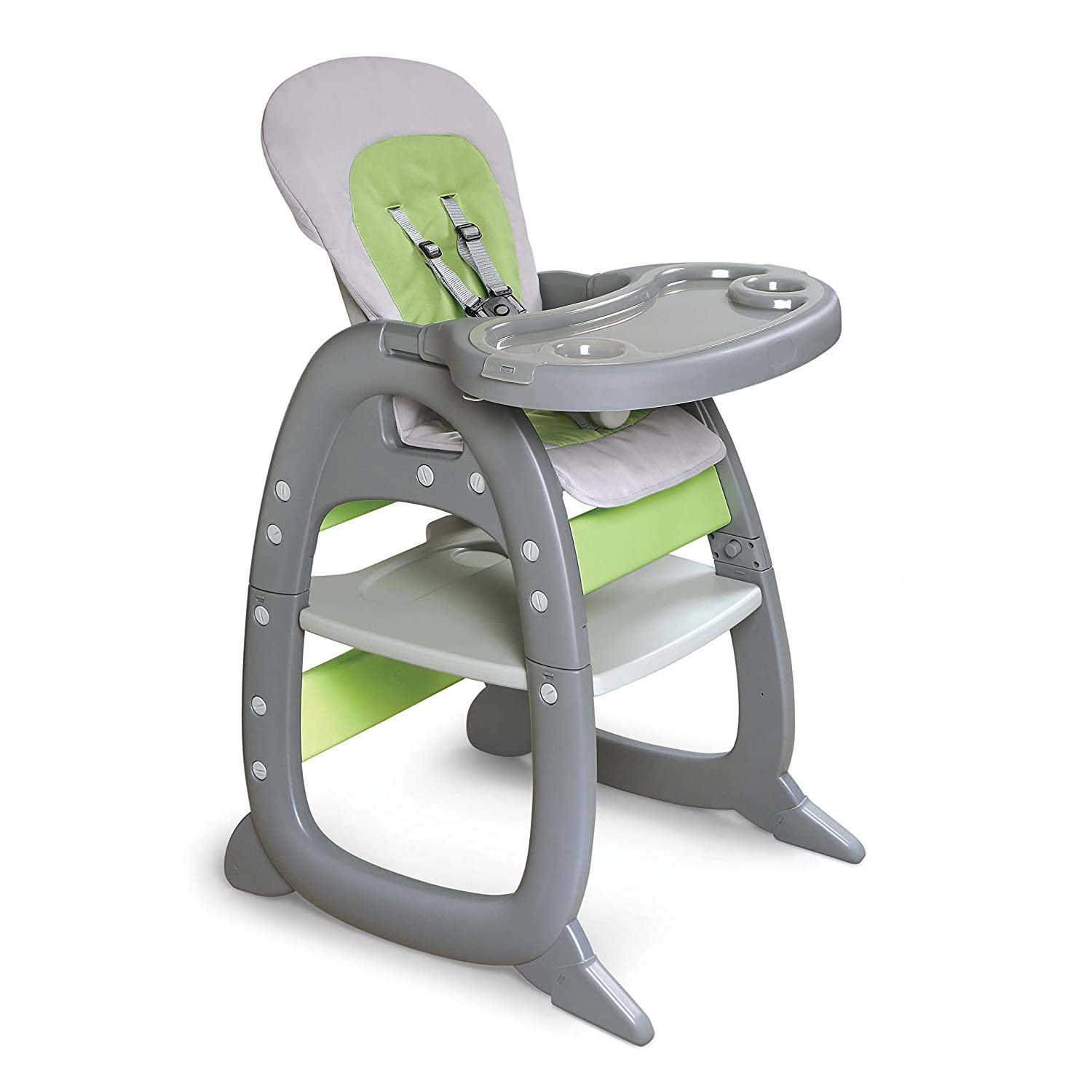 Детский стульчик-трансформер Badger Basket Envee II, серый/зеленый стульчик для кормления оранжевый