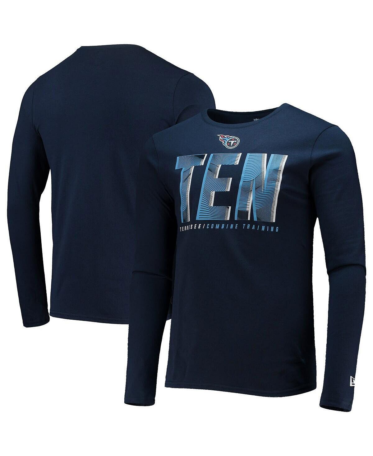 

Мужская темно-синяя футболка с длинным рукавом tennessee titans combine authentic static abbreviation New Era, синий