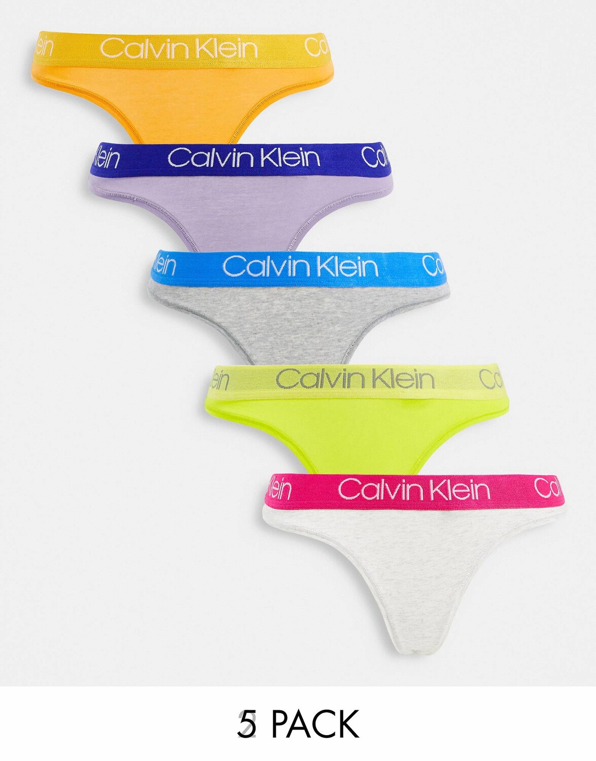 

5 пар стрингов в разноцветных тонах Calvin Klein