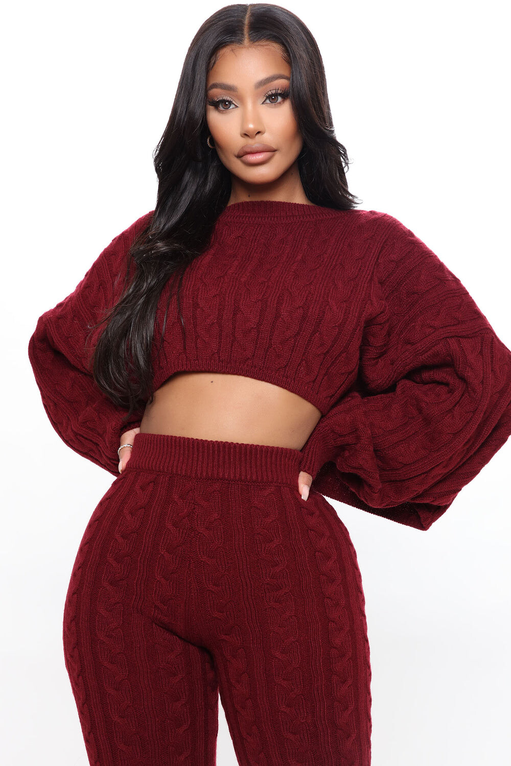 

Свитер Fashion Nova T3090, бордовый