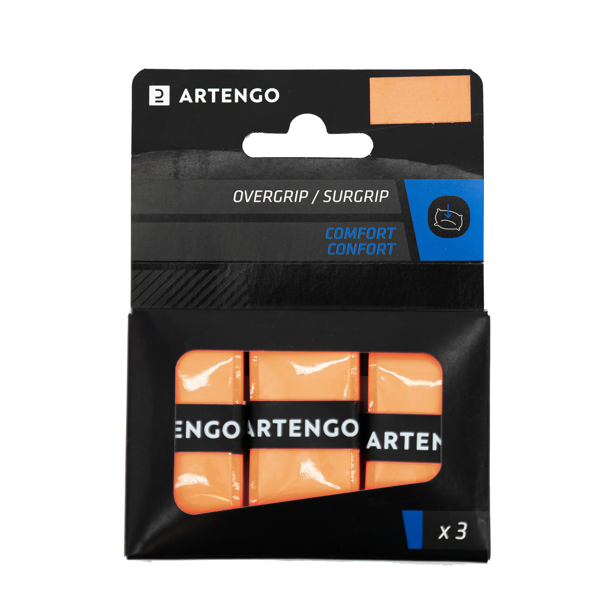 Grip Tape Comfort Теннисная ракетка overgrip 3 шт. в упаковке оранжевого цвета ARTENGO, неоновый кроваво-оранжевый стандартная резиновая лента для рогатки стандартная резиновая лента для предотвращения замерзания шланг 2021