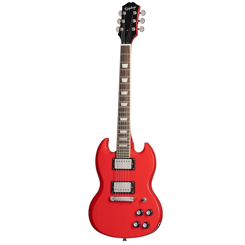 

Гитара Epiphone ES1PPSGRANH1 Power Players SG, гриф Indian Laurel, цвет лавы красный