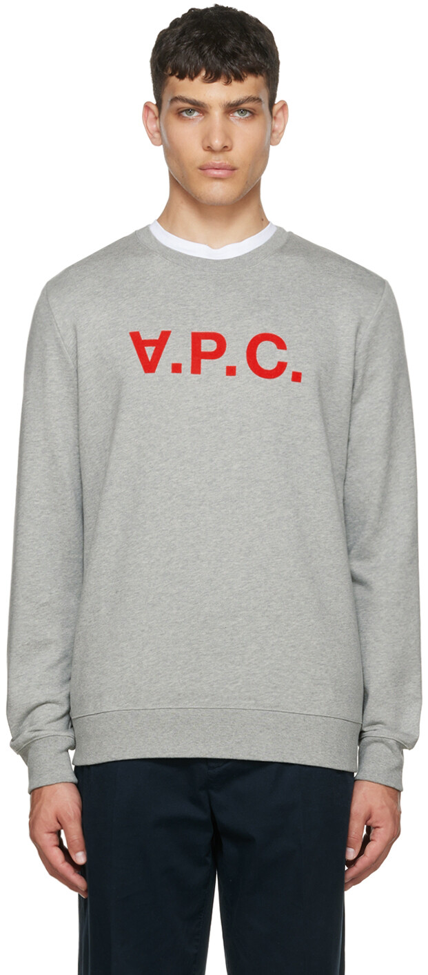 

Серая хлопковая толстовка A.P.C., Серый