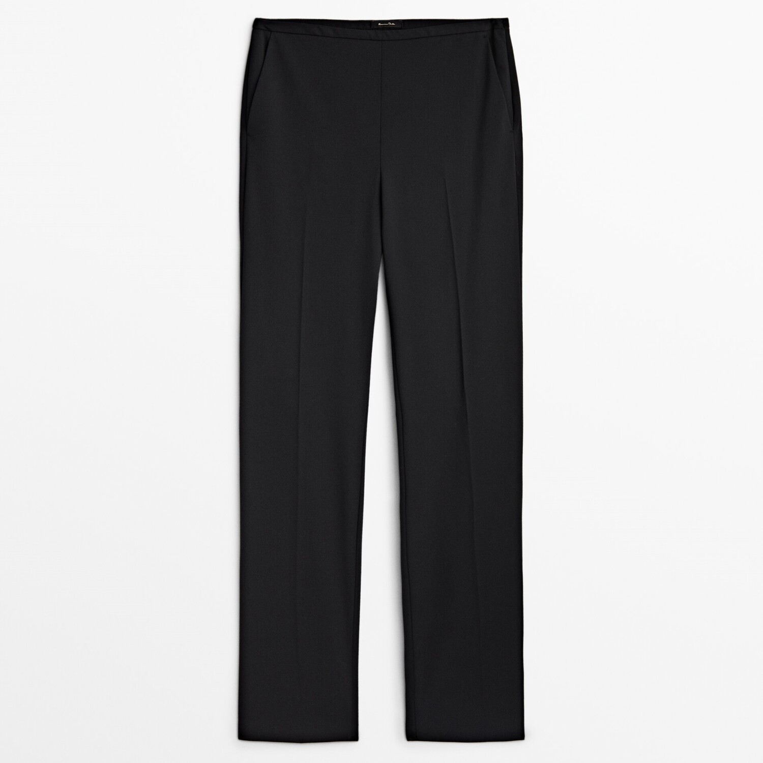 

Брюки Massimo Dutti Straight Fit Suit, черный