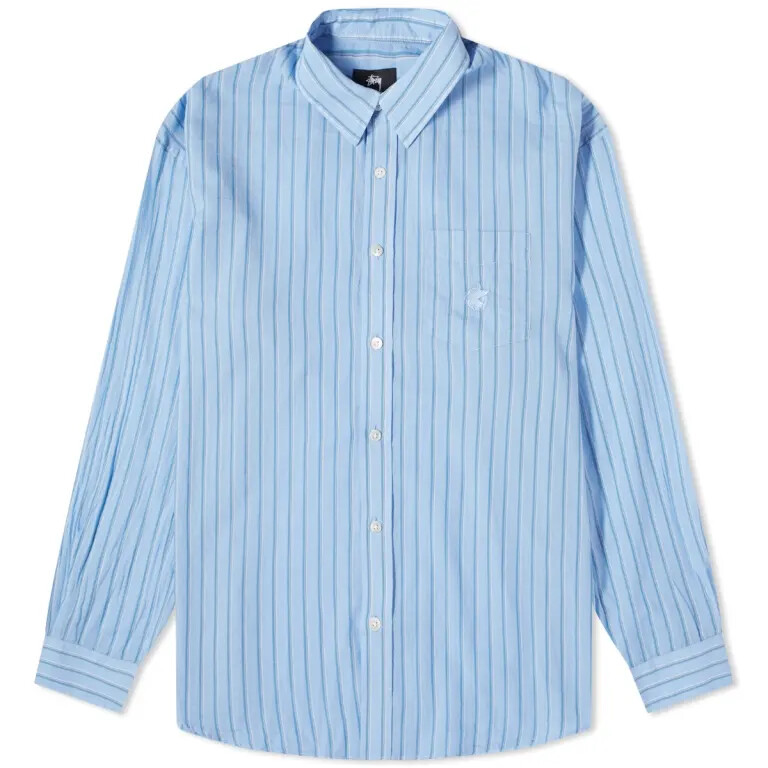 

Рубашка Stussy Light Weight Classic, голубой/синий