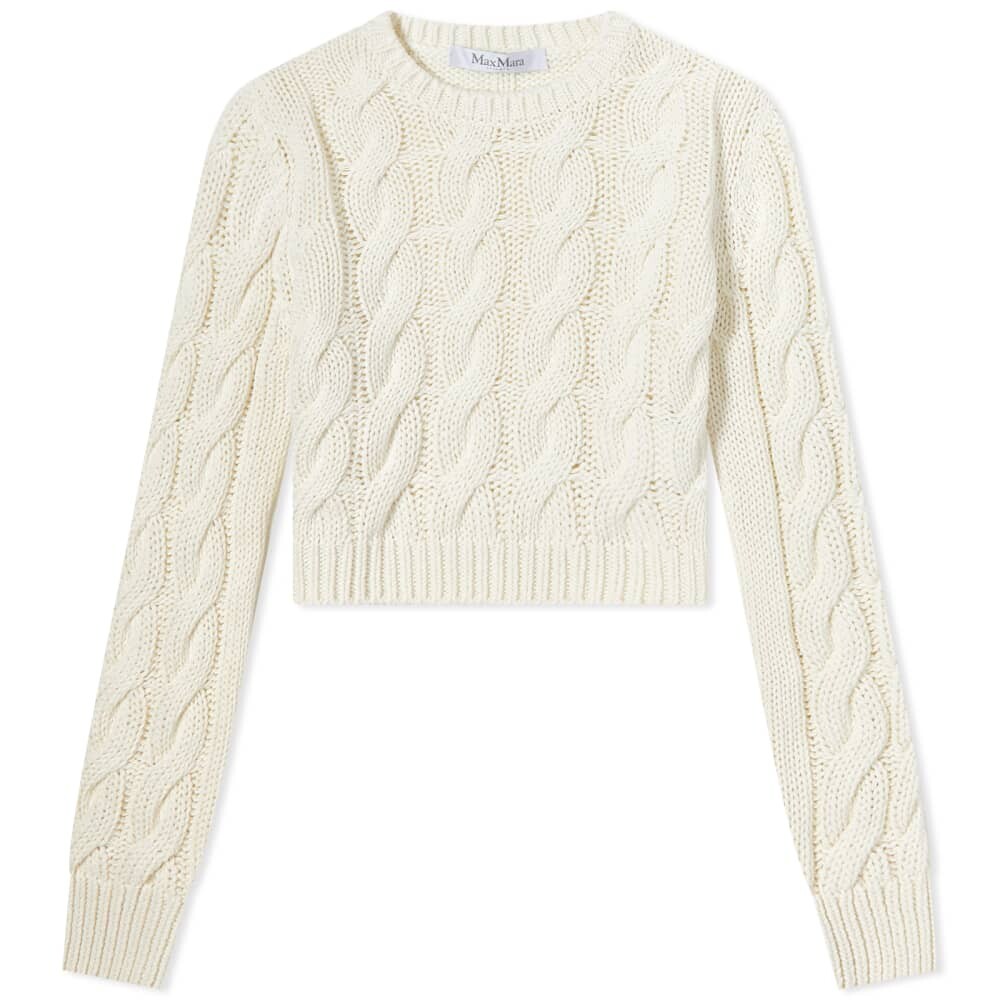 

Джемпер Max Mara Cable Cropped Knit Jumper, Серый