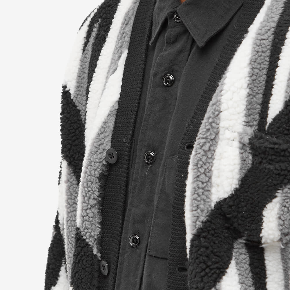 

Джемпер Beams Plus Native Rag Pattern Boa Fleece Cardigan, Серый