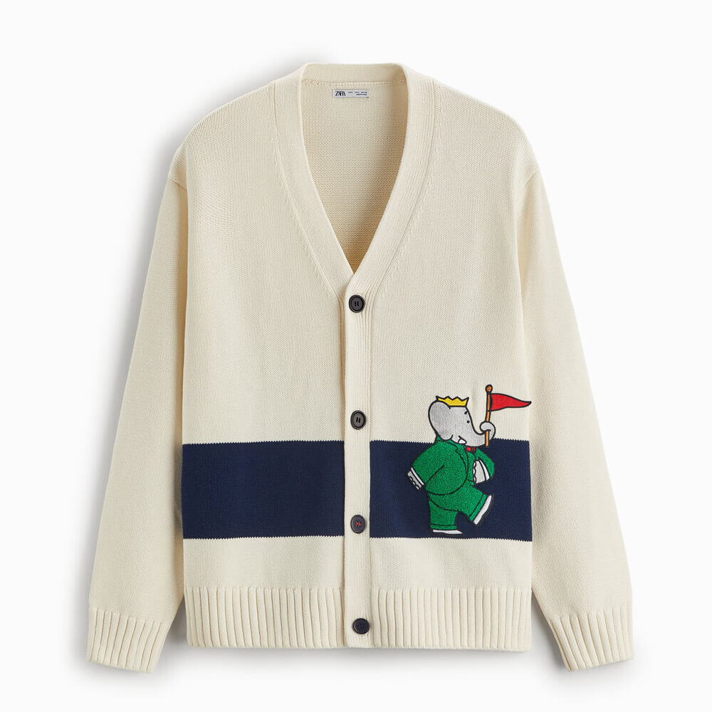 

Кардиган Zara With Babar Patch, бежевый