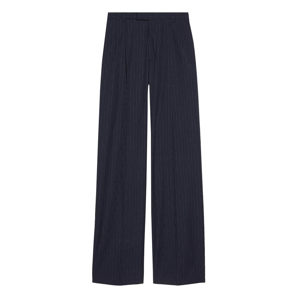 

Брюки Gucci Wide Horsebit Striped, темно-синий