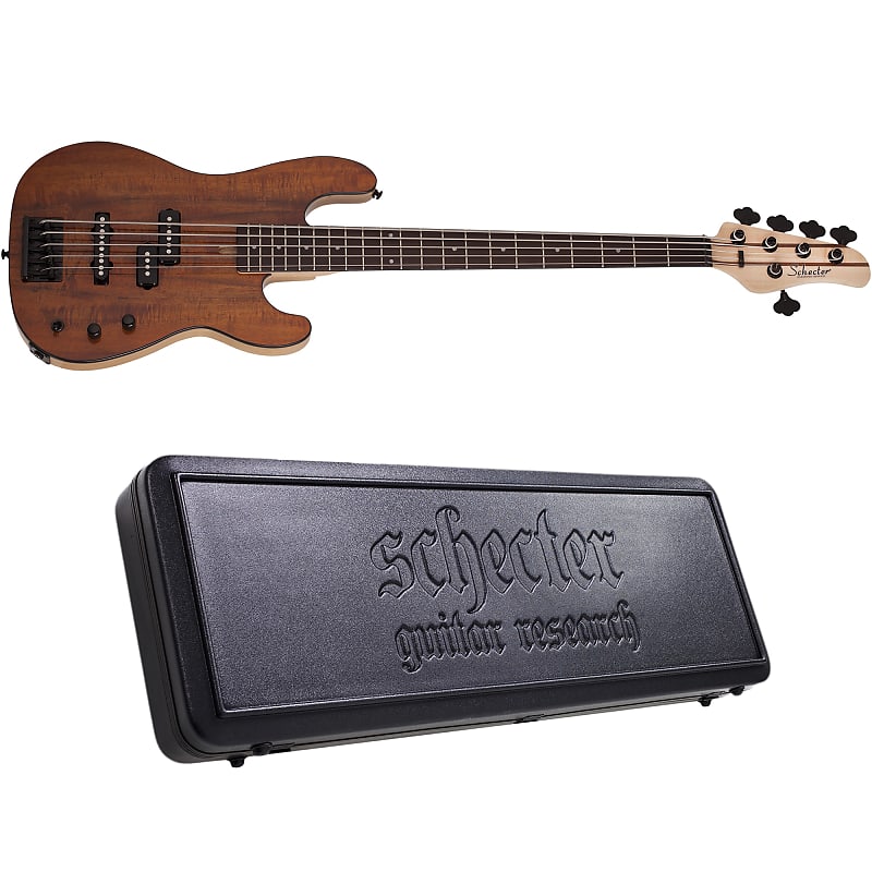 Schecter Michael Anthony MA-5 Bass Gloss Natural 5-String Electric Bass Guitar + Hard Case MA5 MA 5