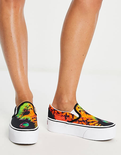

Разноцветные кроссовки Vans Classic Slip-On Stackform