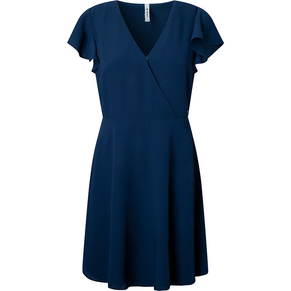Платье с коротким рукавом Pepe Jeans Patrizia, синий ночное платье с коротким рукавом disney синий