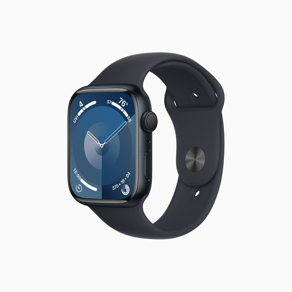 

Умные часы Apple Watch Series 9 (GPS), 45мм, Midnight Aluminum Case/Midnight Sport Band - XL, Черный
