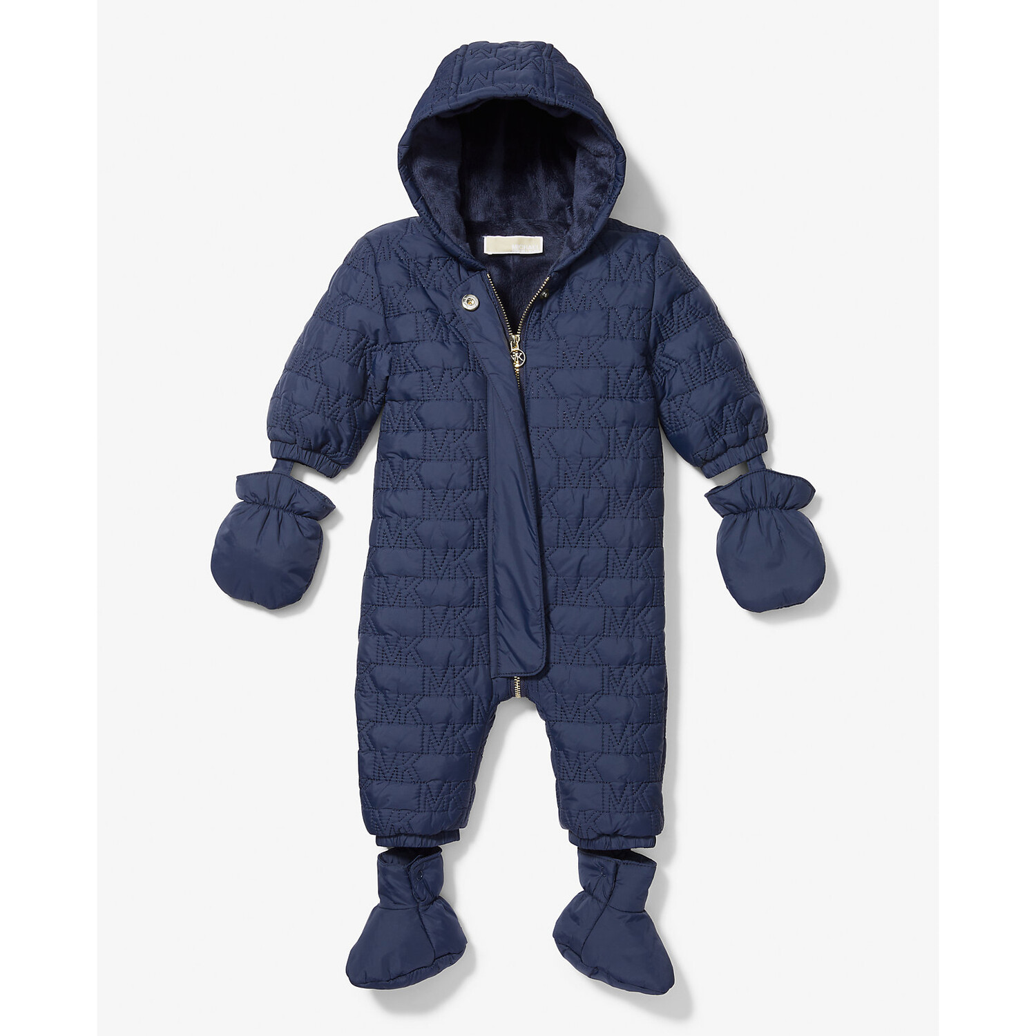 

Комбинезон Michael Kors Kids Quilted Signature Logo Baby, темно-синий