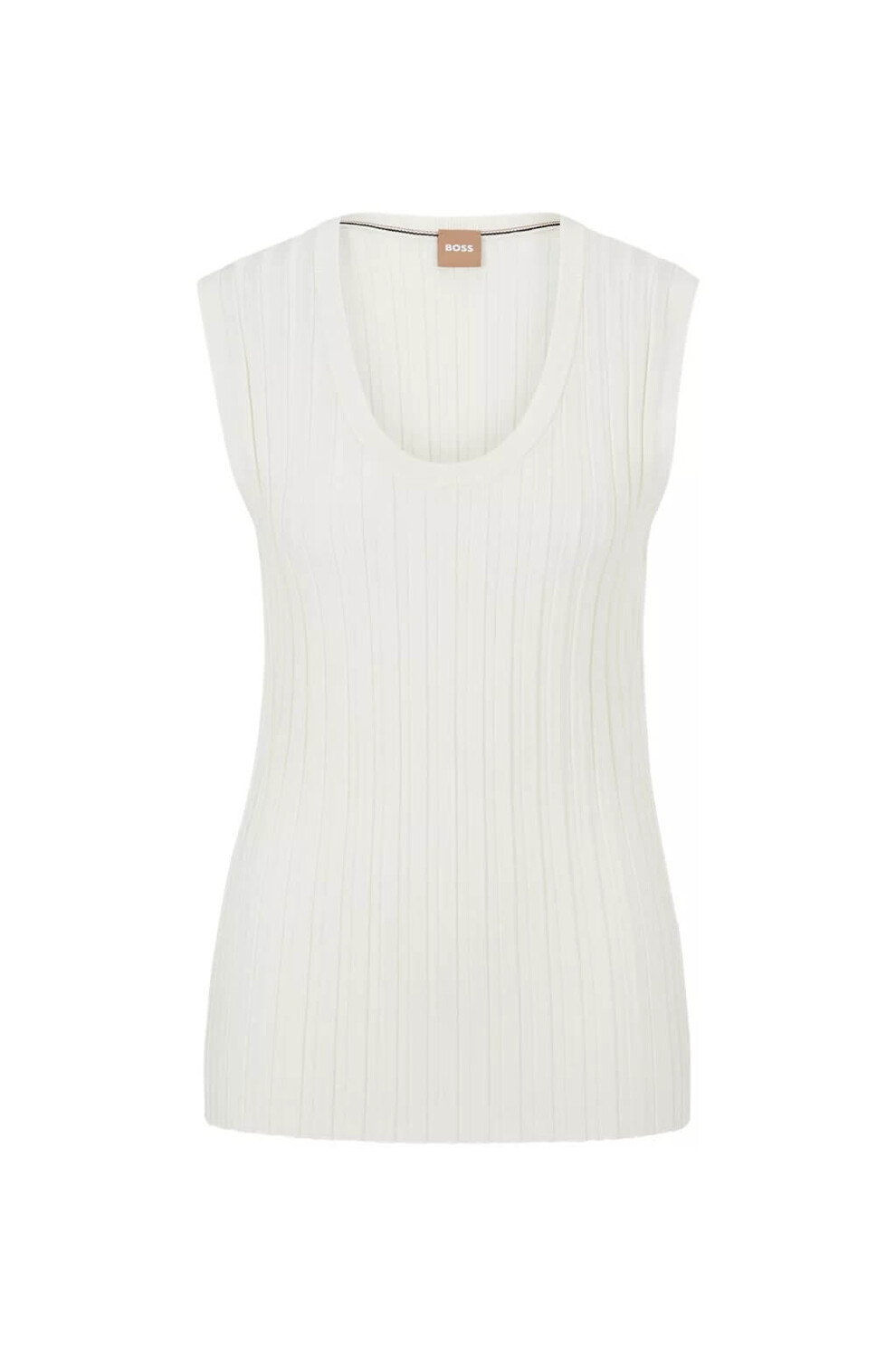 

Топ Boss Slim Fit Ribbed Structure, белый