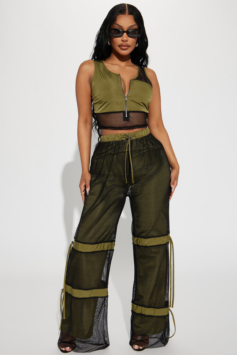 

Брюки Fashion Nova EAP2385N, оливковый, Зеленый