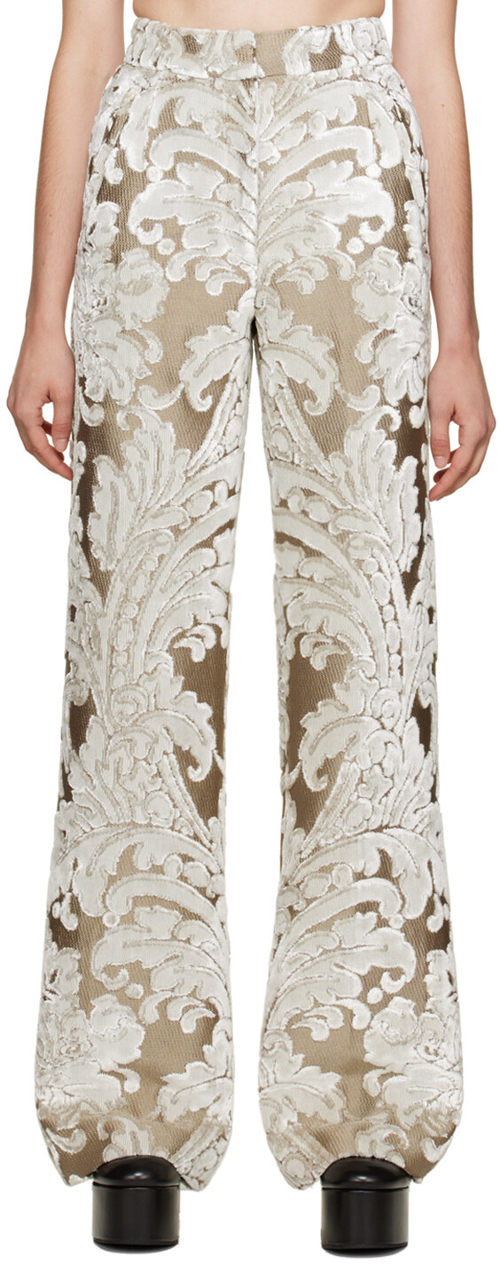 

Брюки Tan & Off-White с рисунком Dries Van Noten