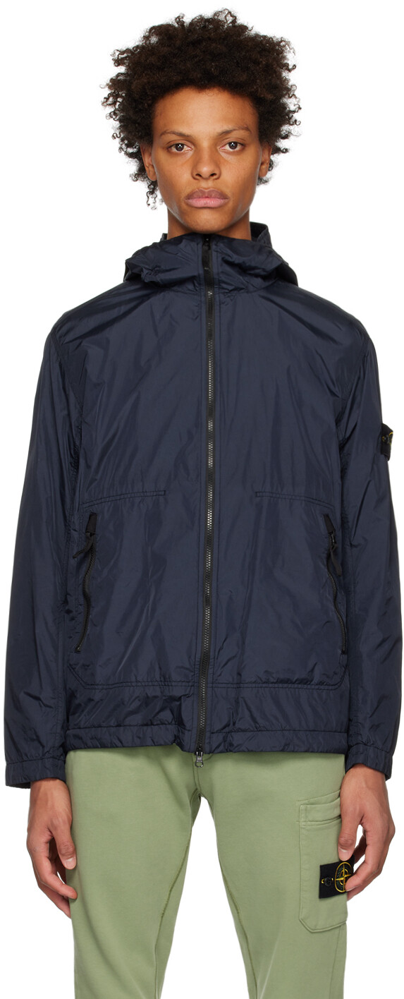 

Темно-синяя куртка, окрашенная в готовом виде Stone Island, Синий