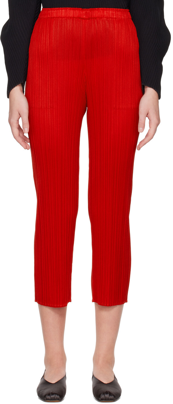 

Красные брюки New Colorful Basics Pleats Please Issey Miyake