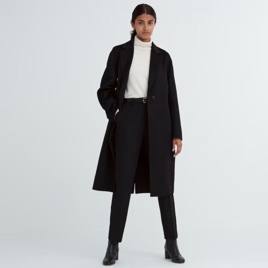 

Пальто Uniqlo Wool Blend, черный