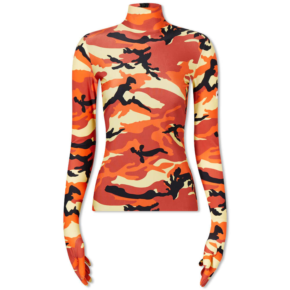 

ETEMENTS Камуфляжный топ с перчатками Vetements