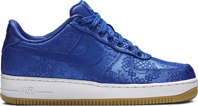 Кроссовки Nike CLOT x Air Force 1 PRM 'Royal Silk', синий - фото