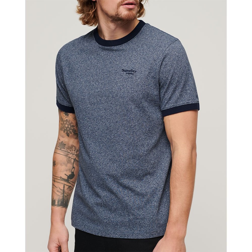 

Футболка с коротким рукавом Superdry Essential Logo Ringer, серый