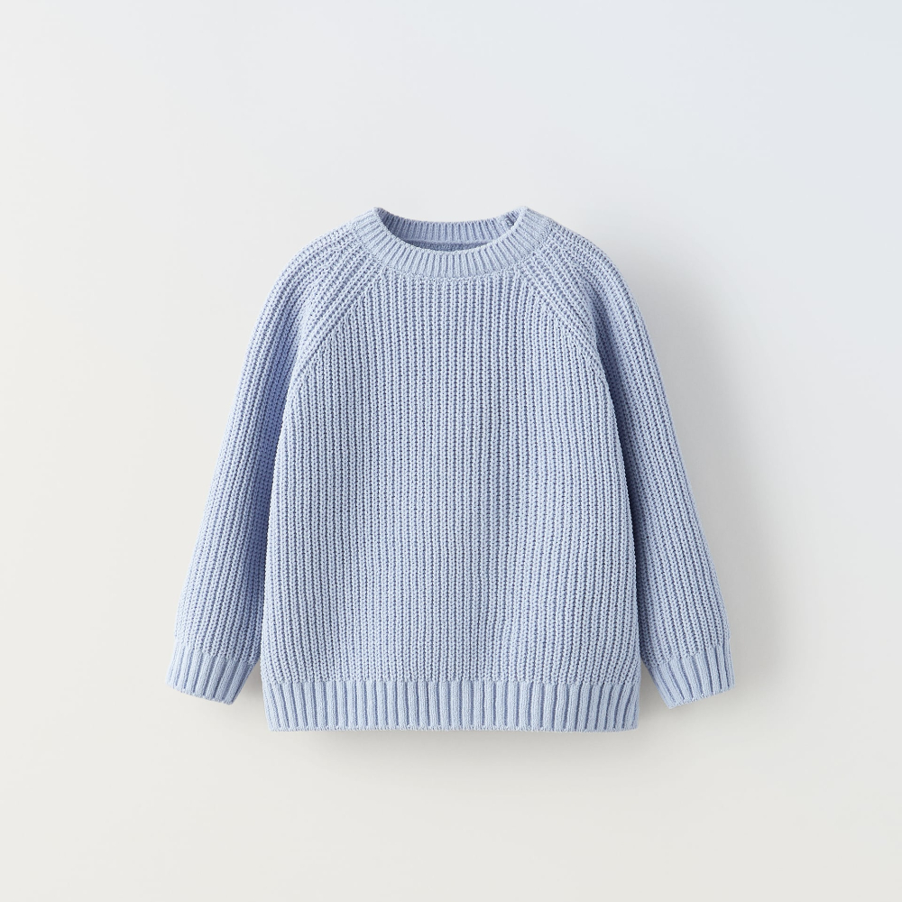 свитер zara размер 120 голубой бежевый Свитер Zara Chenille, голубой