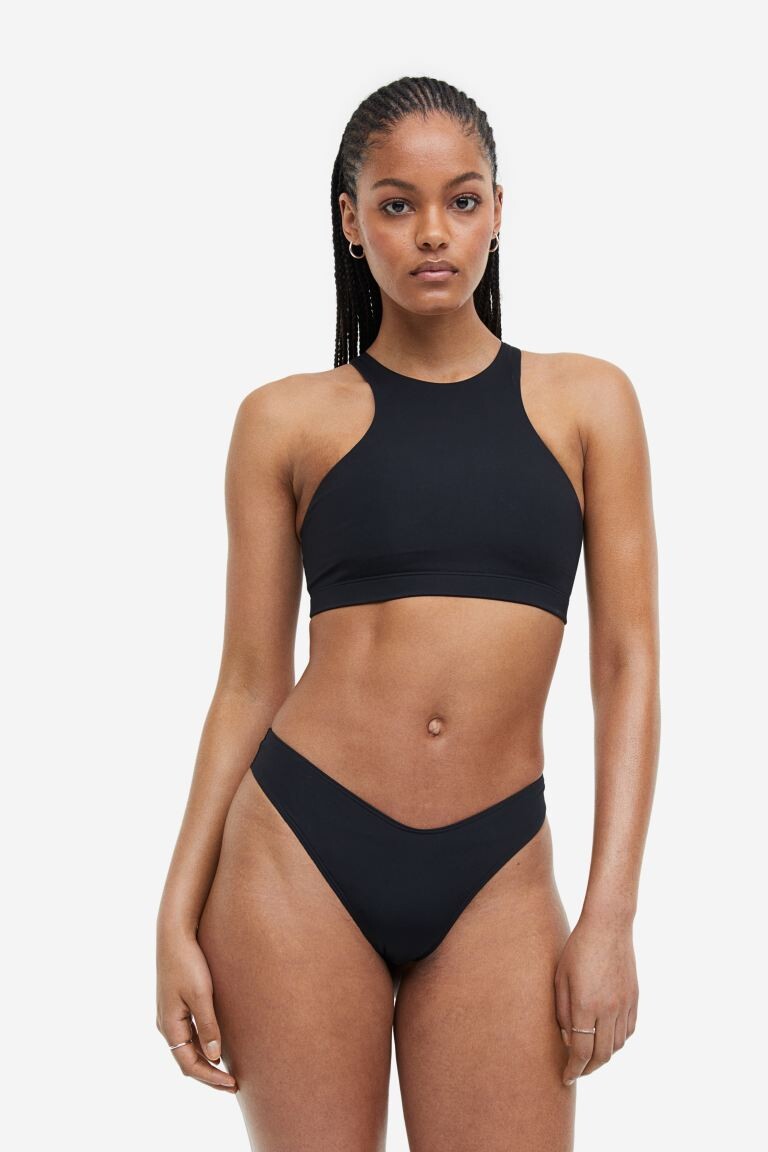 

Мягкий топ бикини H&M, черный