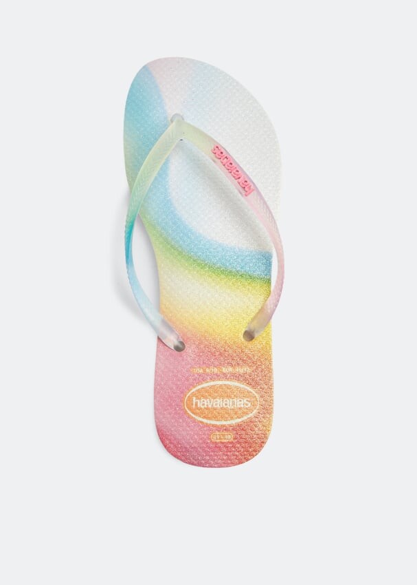 

Шлепанцы HAVAIANAS Slim metallic rainbow flip flops, разноцветный