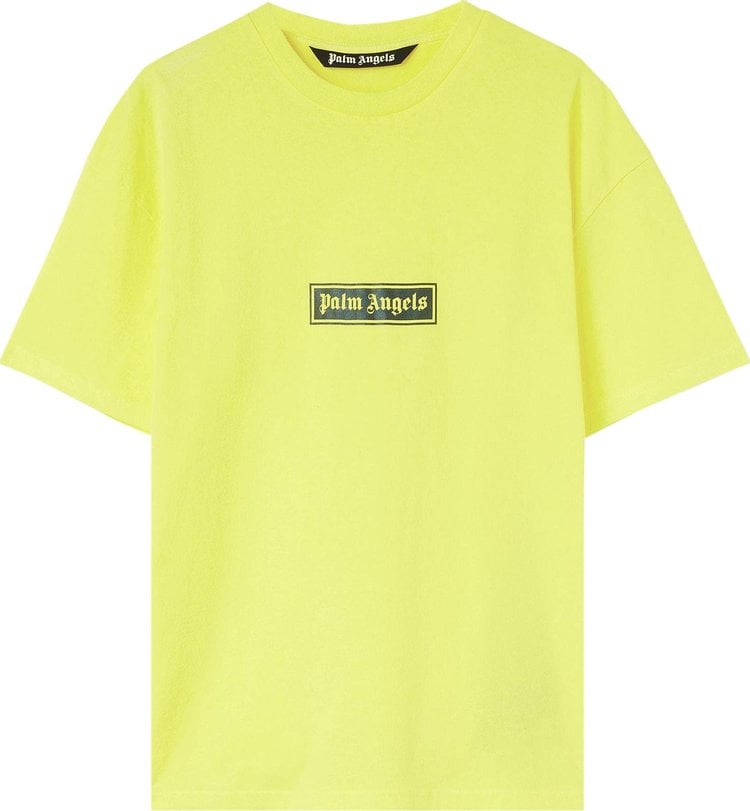 Футболка Palm Angels GD Box Logo Tee 'Yellow/White', желтый - фото