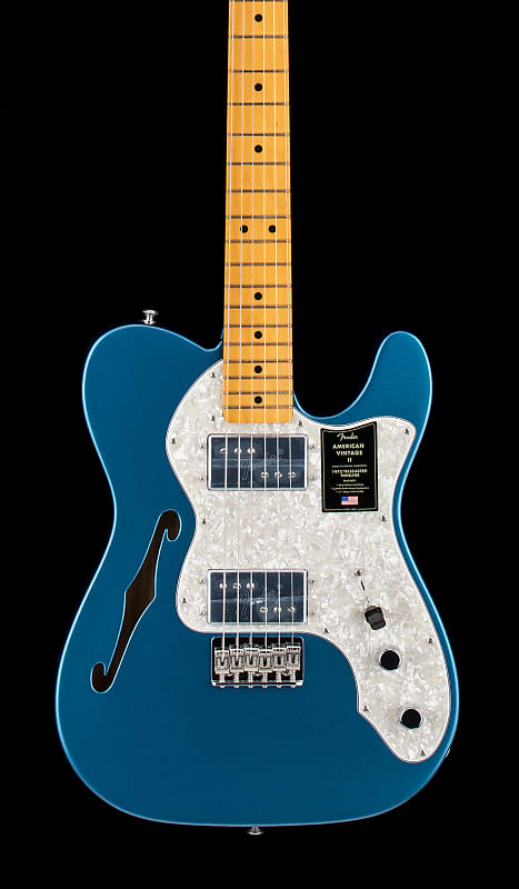Fender American Vintage II 1972 Telecaster Thinline — синий Лейк-Плэсид #12515