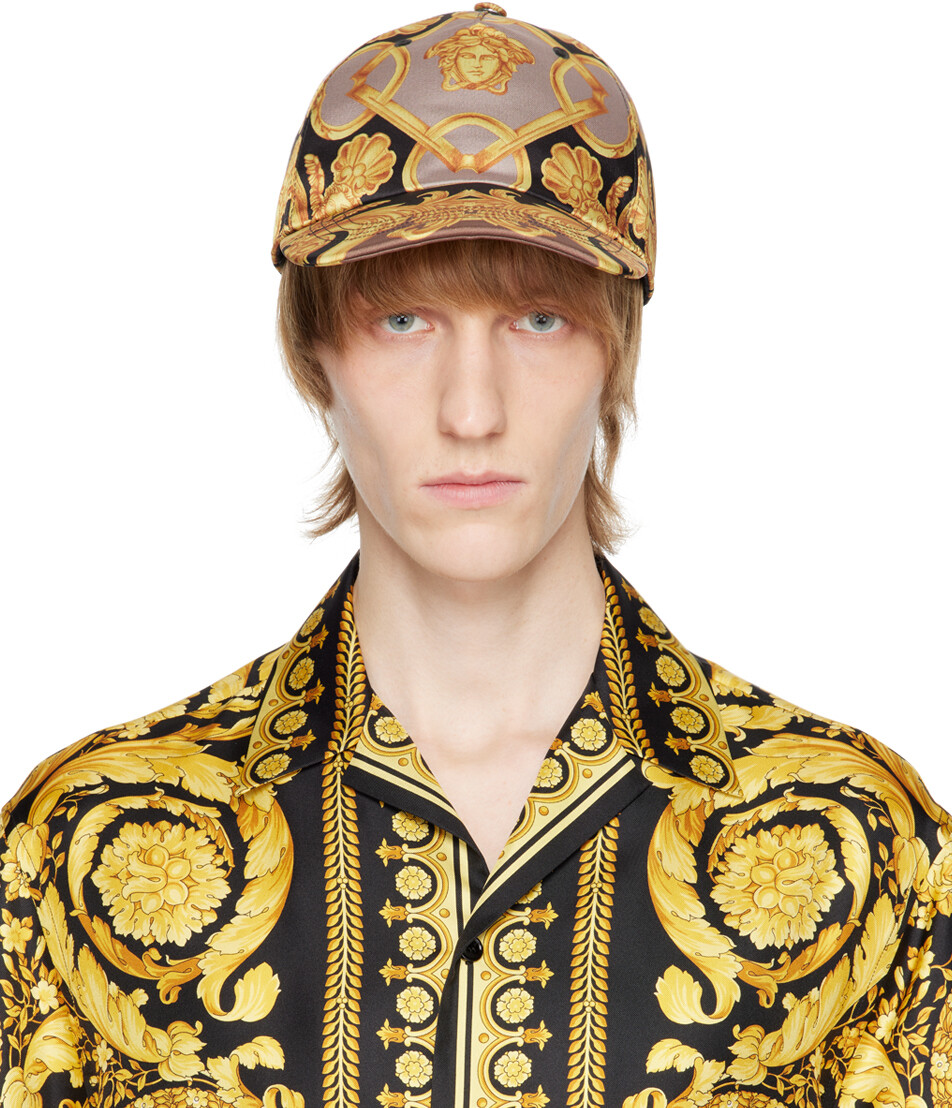 

Бежево-черная кепка Barocco Versace