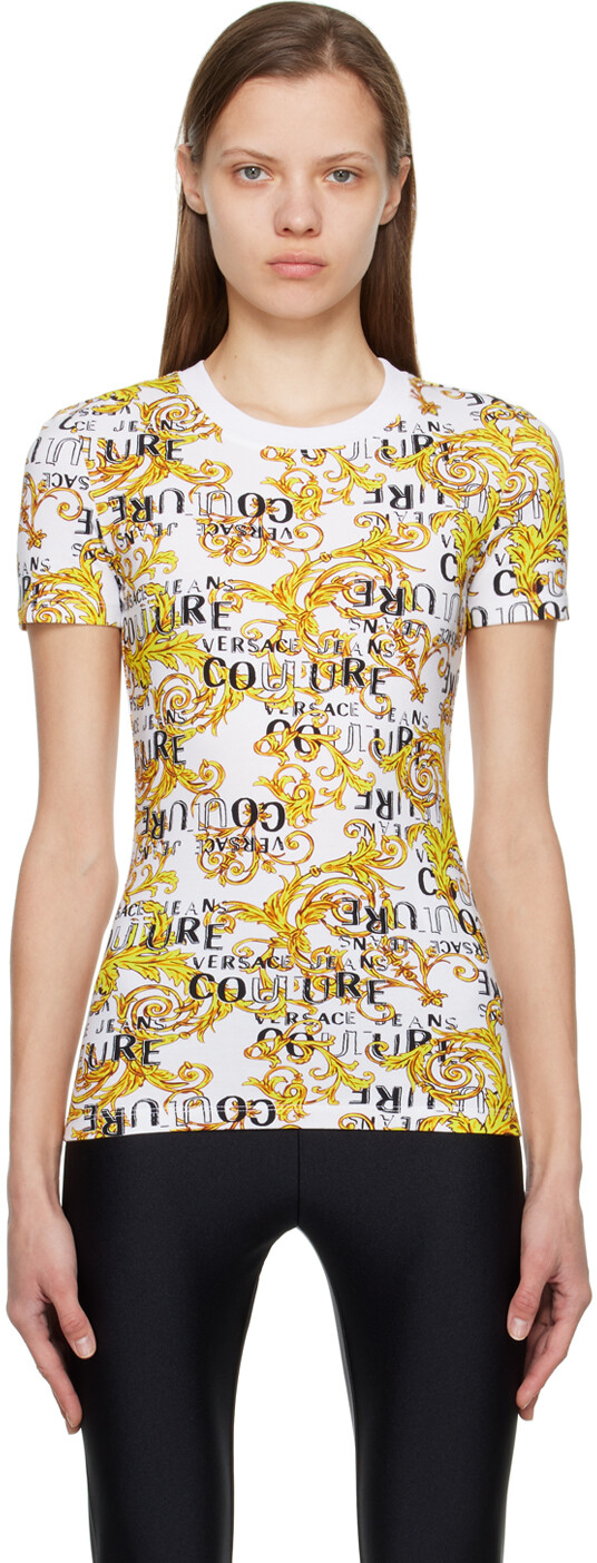 

Белая футболка с рисунком Versace Jeans Couture, Белый