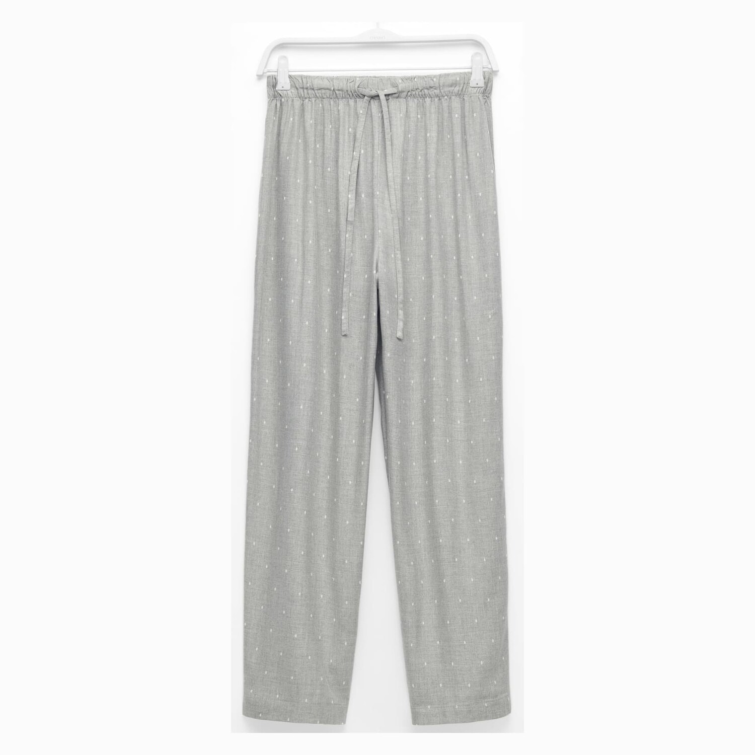 

Брюки пижамные Oysho Jacquard Dot Pattern, серый меланж