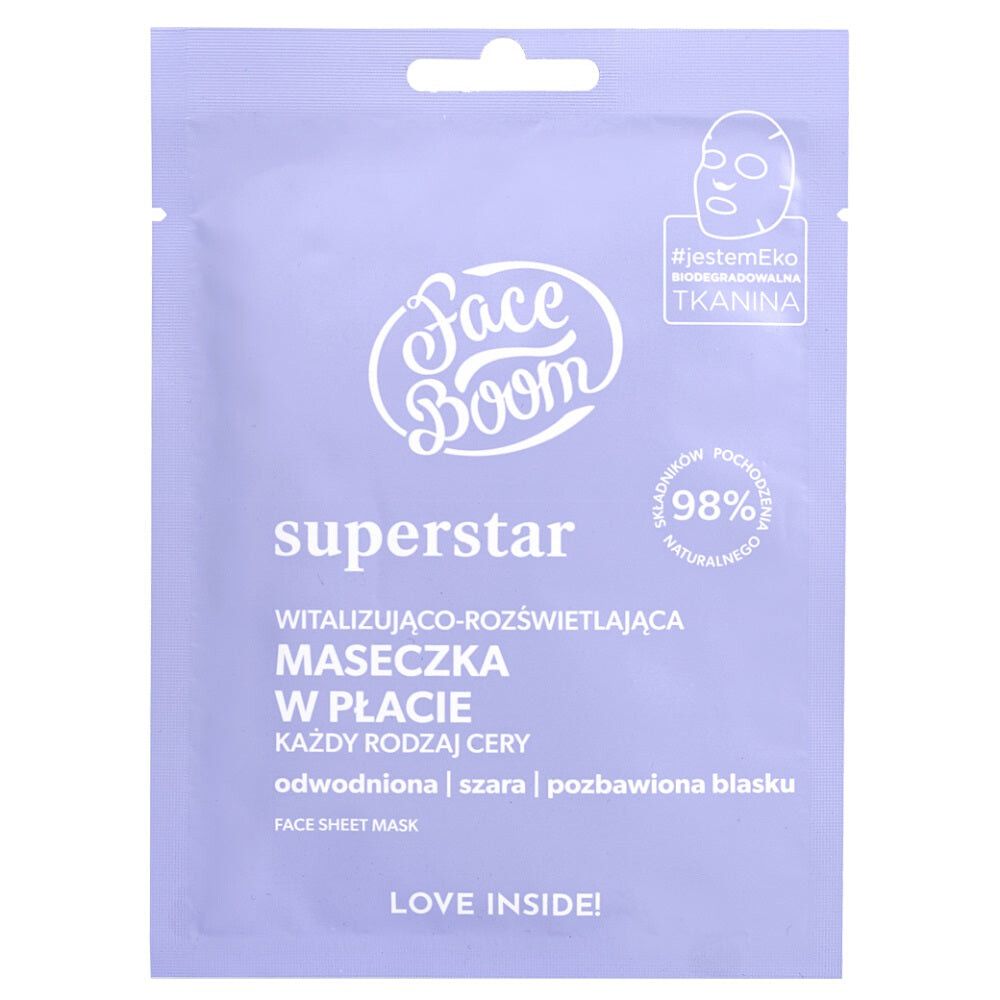 

Face Boom Оживляющая и осветляющая тканевая маска Superstar Gwiazdorska Dama 1шт.