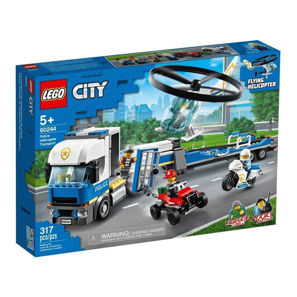 цена Конструктор LEGO City 60244 Полицейский вертолетный транспорт
