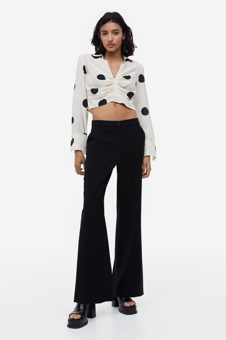 

Брюки-клеш H&M, черный