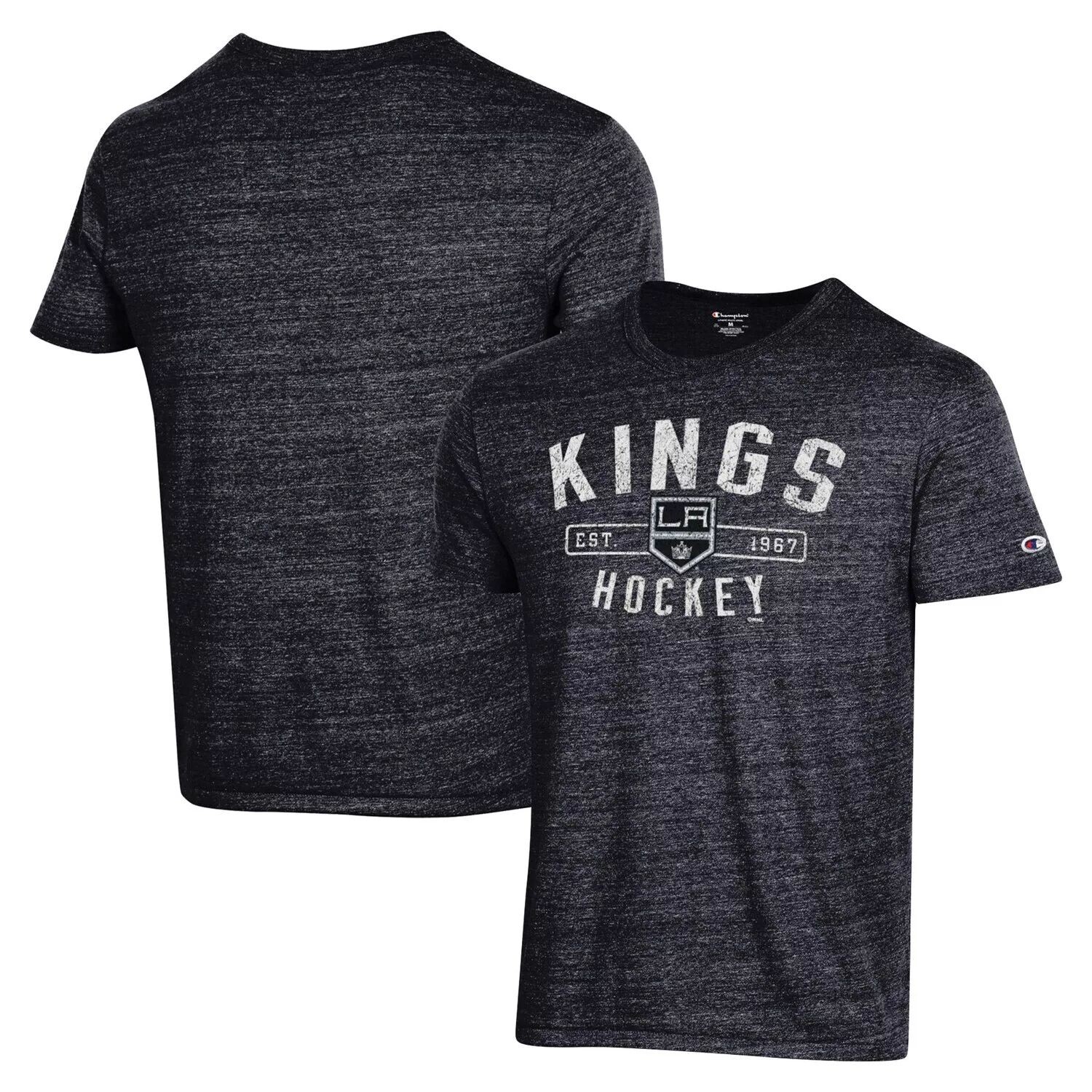 

Мужская черная футболка Los Angeles Kings Tri-Blend Champion, Черный