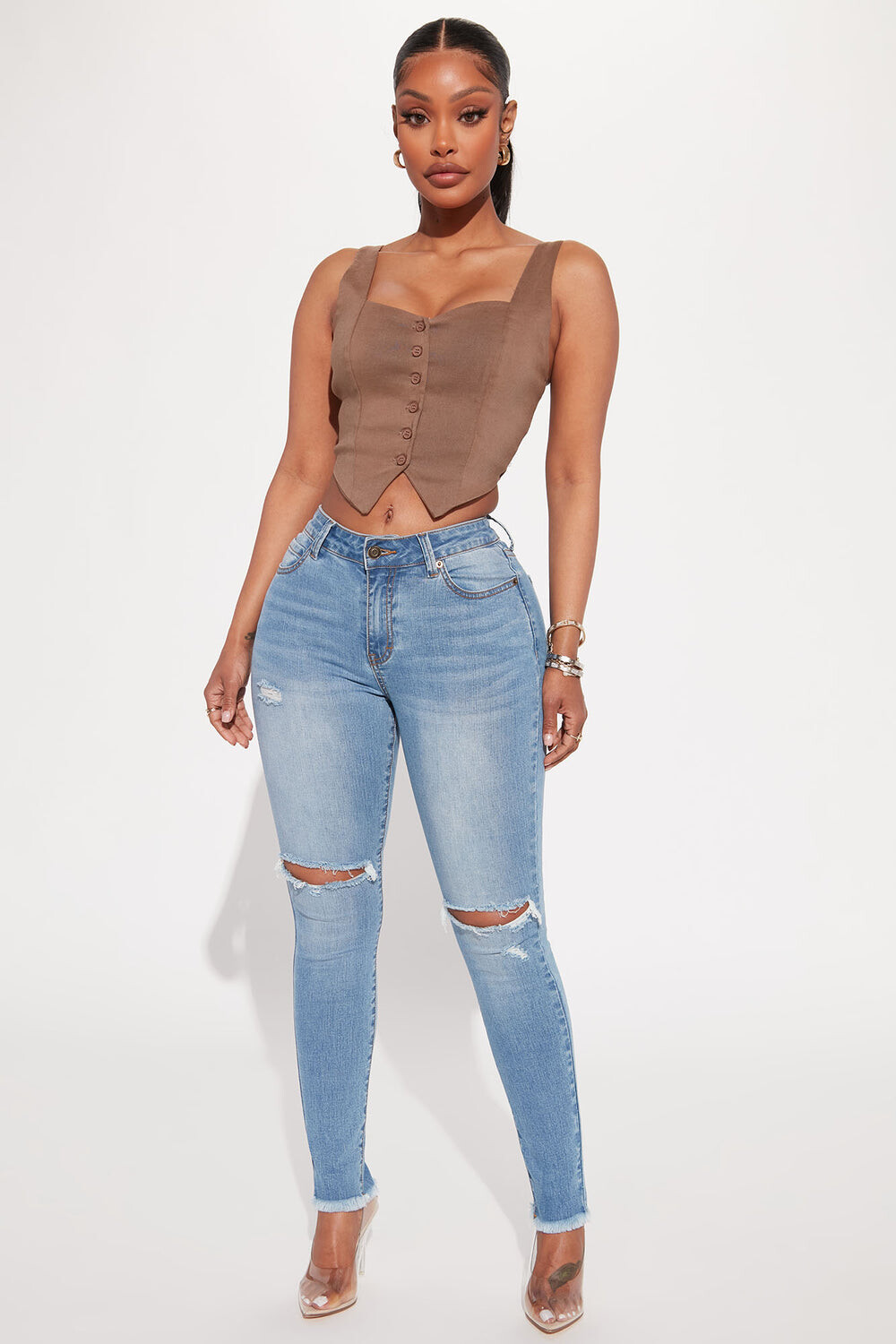 

Джинсы скинни Fashion Nova ZDMT5466, синий
