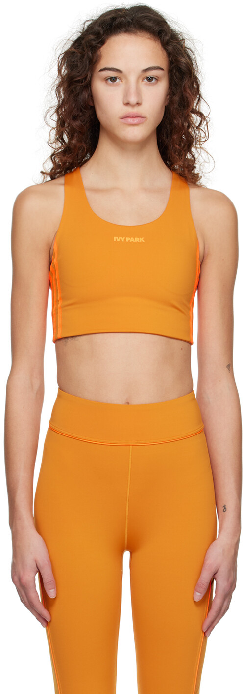 

Оранжевый спортивный бюстгальтер на шнуровке adidas x IVY PARK