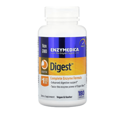 Полная формула ферментов Digest Enzymedica, 180 капсул комплексная формула enzymedica chewable digest complete orange 30 таблеток