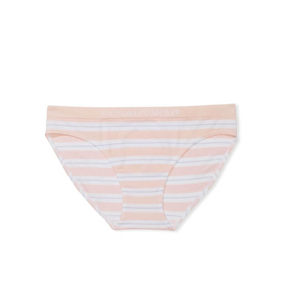 

Трусики-бикини Victoria’s Secret Seamless Striped, персиковый/белый