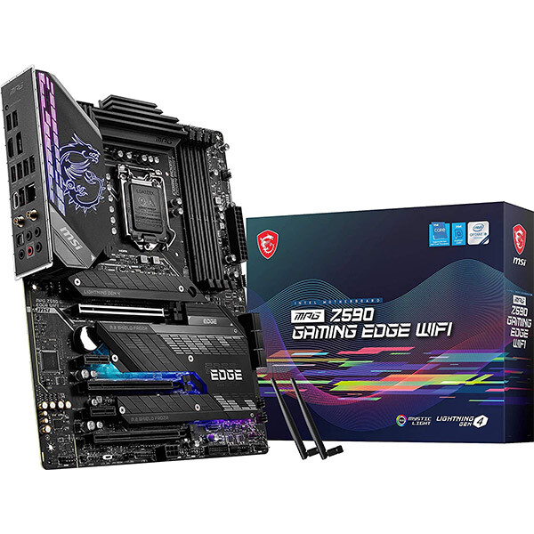 

Материнская плата MSI MPG Z590 GAMING EDGE, DDR4, Wi-Fi, черный